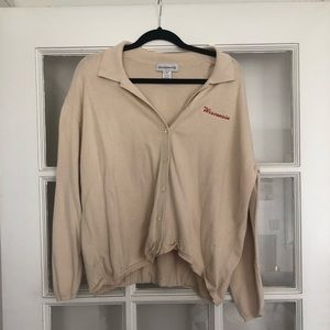 Vintage Wisconsin embroidered cardigan